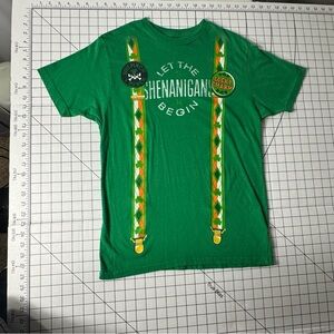 T-Shirt with Suspenders Design let the shenanigans begin men’s‎ small